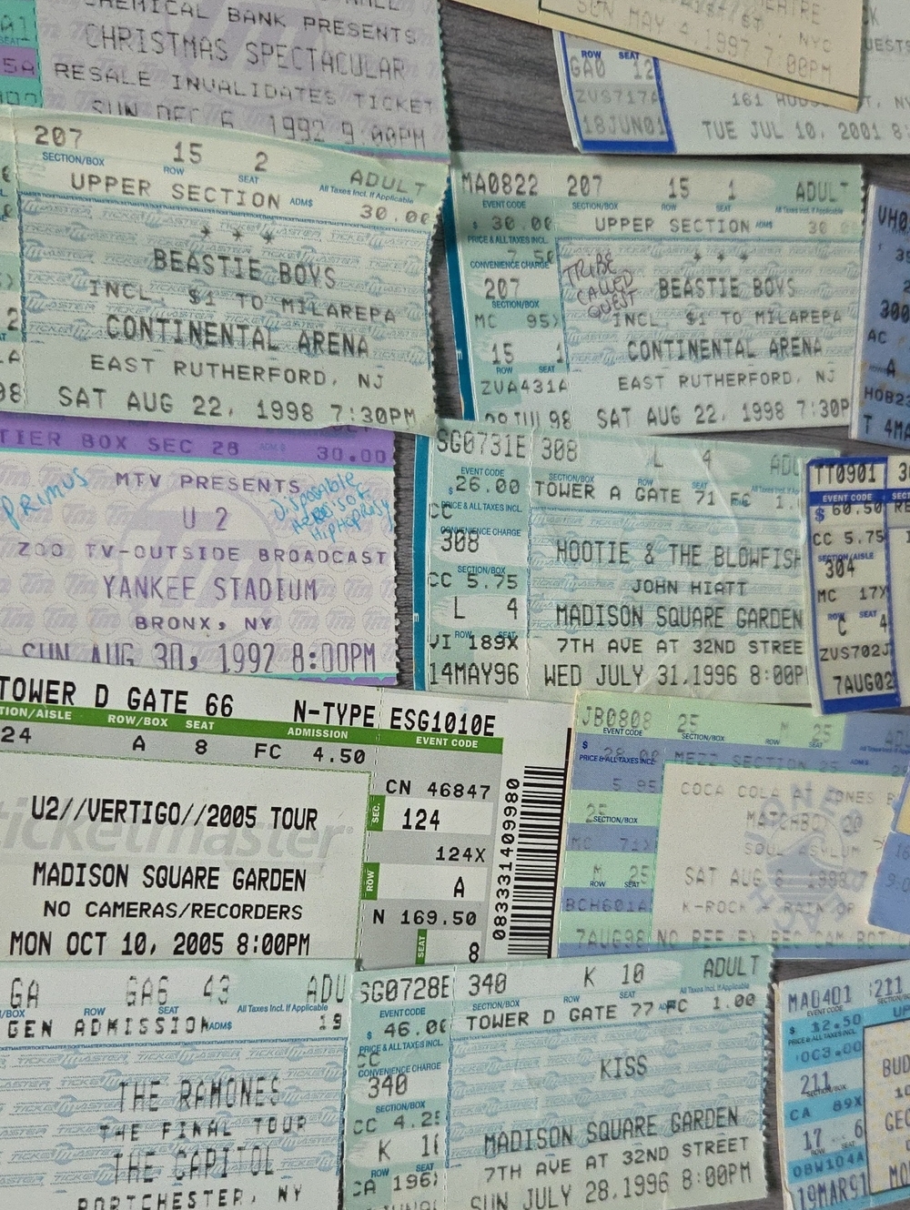 Vintage Concert Tickets Rock Pop Metal Plays Theatre NYC NJ Las Vegas 90s Y2K